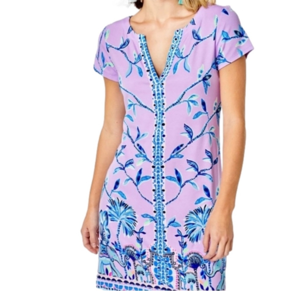 Lilly Pulitzer Purple and Blue Sheath Mini Dress